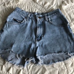 High-wasted Lee denim shorts